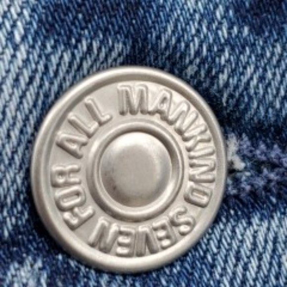 7 For All Mankind The Cropped Skinny Slim Women's 27 Jeans 28x27 Denim Dark USA - Picture 6 of 10